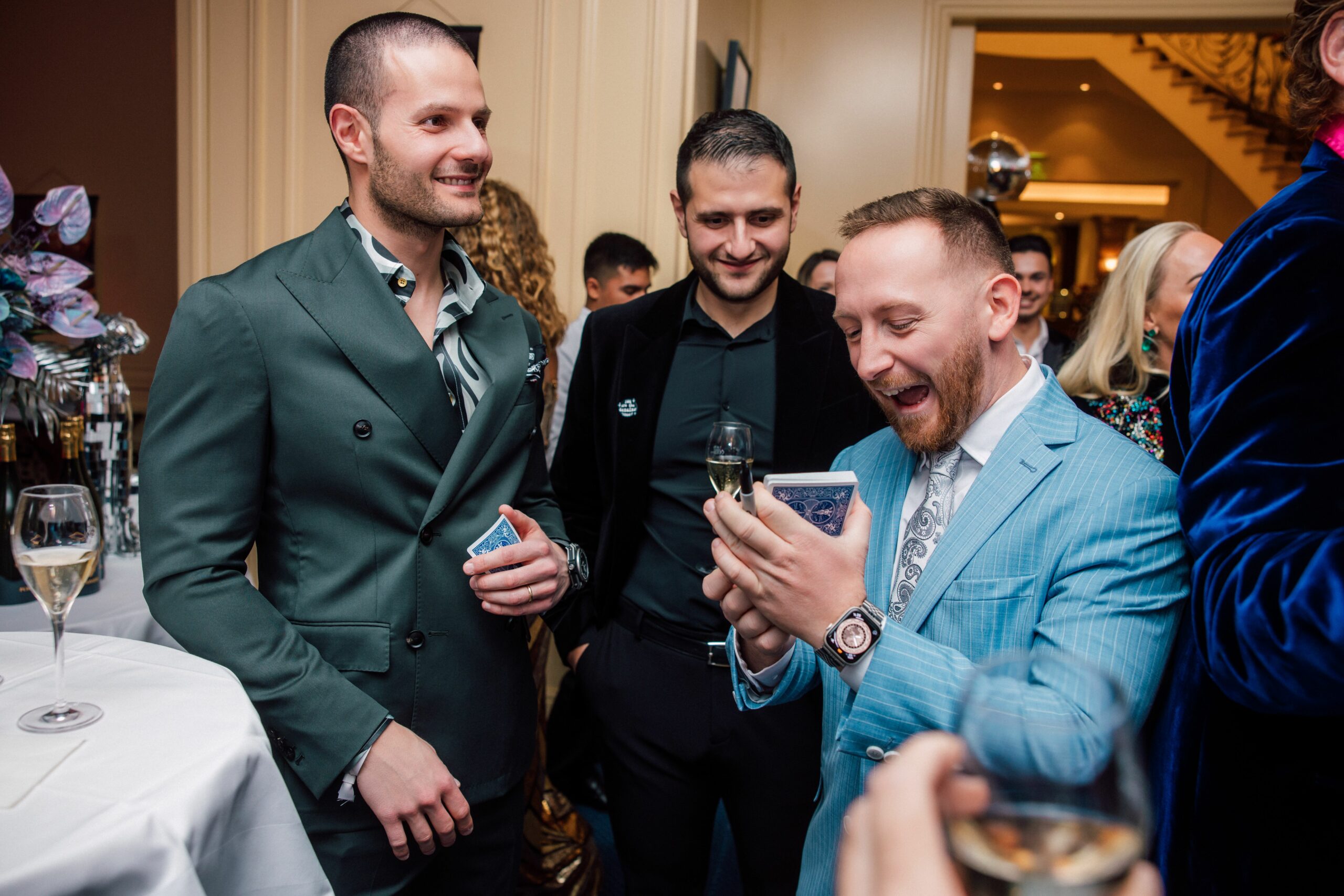 Clément Philippe, magicien à Montpellier lors d'un cocktail