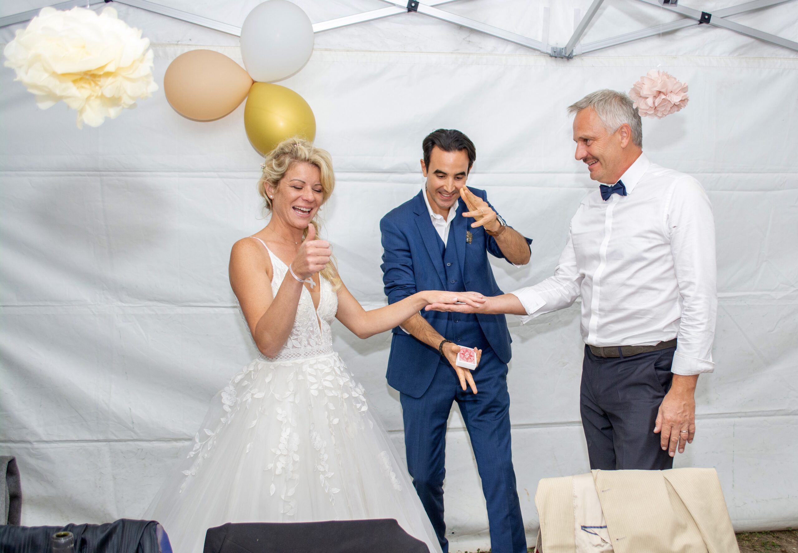 Pierre Poncelet, magicien close-up à Nice lors d'un mariage